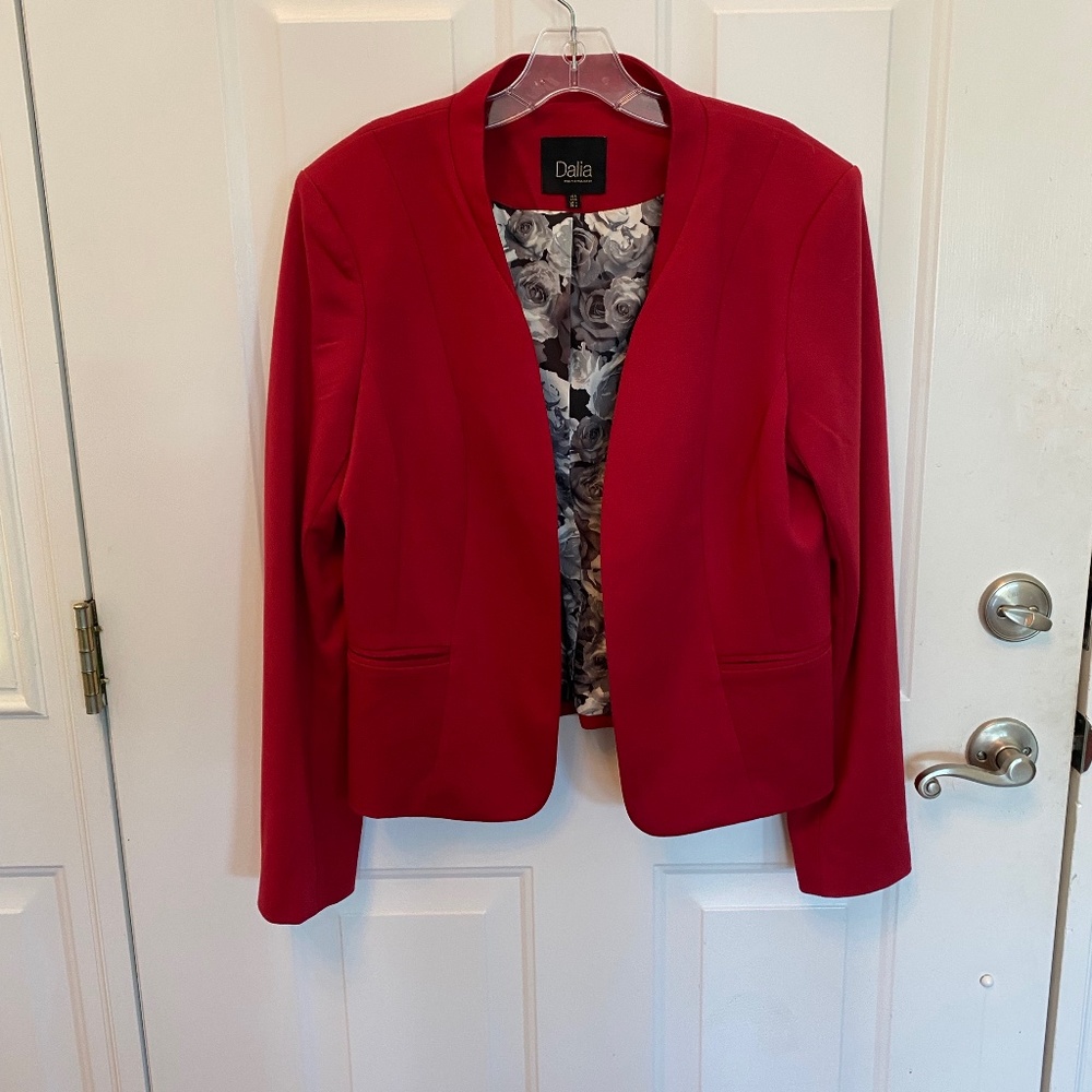 Deep Red Blazer. Gently worn. Size L.